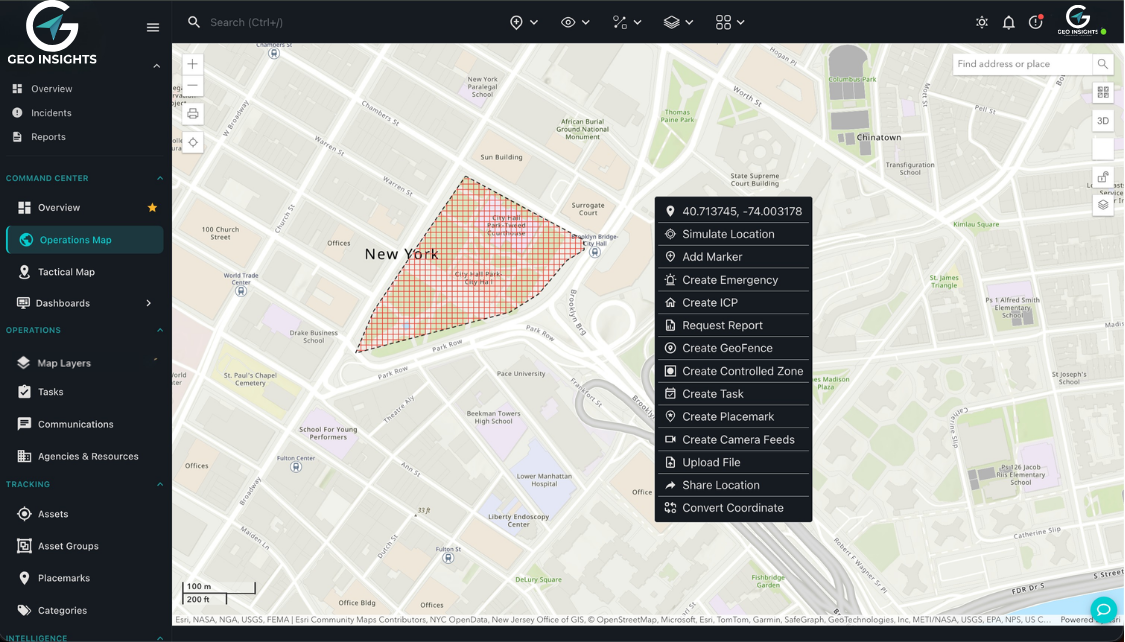 Map actions