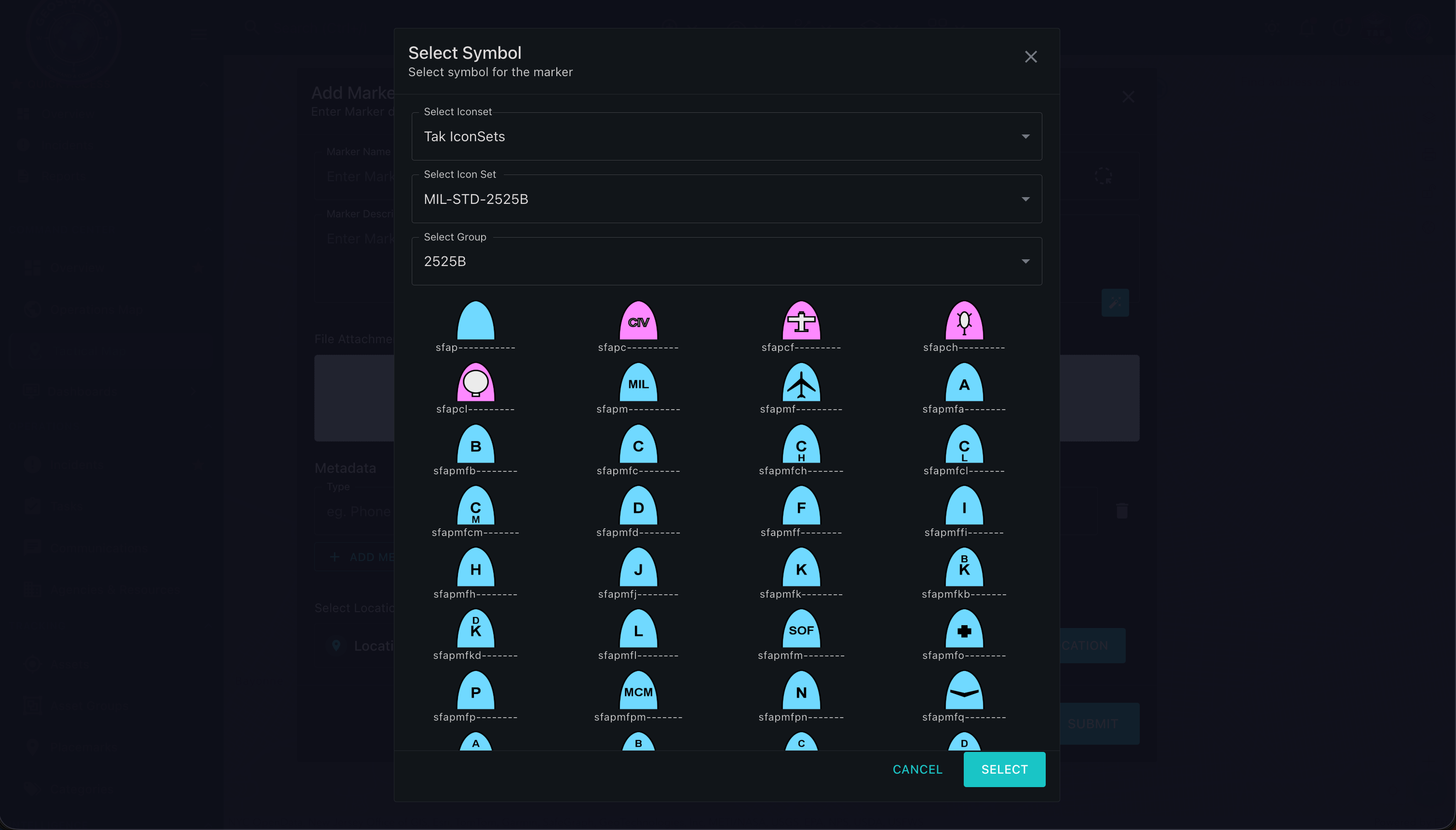 MIL-STD-2525B icons
