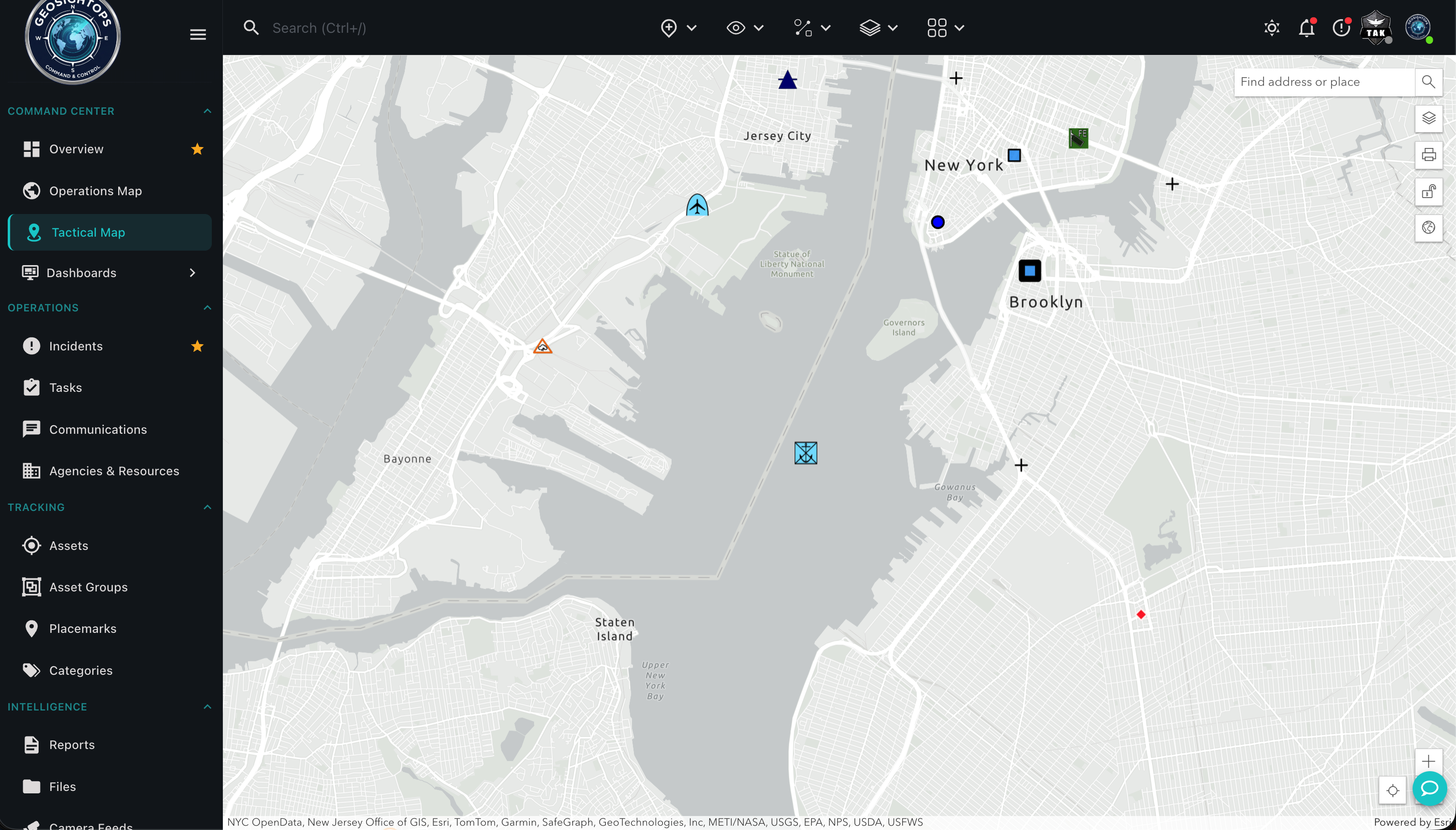 Military symbology on map