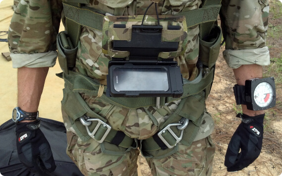 Operator with chest-mounted TAK device